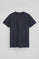 T-shirt azul marinho com decote redondo e bordado Rigby Go