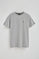 T-shirt cinza vigoré com decote redondo e bordado Rigby Go