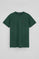 T-shirt verde garrafa com decote redondo e bordado Rigby Go