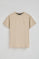 T-Shirt beige mit gummiertem Rigby Go-Logo