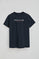 T-shirt azul marinho com logo Established 2012 Polo Club