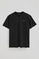 T-shirt preta com emblema personalizado Polo Club