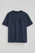 T-shirt Tarak azul marinho com logo Polo Club