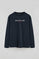 T-shirt azul marinho de manga comprida com logo Established 2012 Polo Club