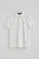 Polo branco slim em piqué com logo bordado Rigby Go