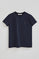 T-shirt azul marinho com logo Rigby Go Gold