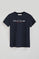 T-shirt azul marinho de manga curta com logo Established 2012 Polo Club