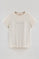 T-shirt cor crua de manga curta com brilhantes Polo Club