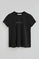 T-shirt preta de manga curta com brilhantes Polo Club