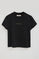 T-shirt preta de manga curta e corte boxy com logo de brilhantes Polo Club