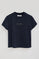 T-shirt azul marinho de manga curta e corte boxy com logo de brilhantes Polo Club