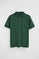 Bottle-green short-sleeve polo shirt with Rigby Go embroidered logo