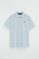 Polo azul claro de manga corta con logo bordado Rigby Go