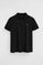 Polo negro de corte slim con bordado Rigby Go