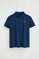 Polo azul índigo de corte slim con bordado Rigby Go
