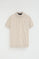 Polo cotolino beige con bordado Rigby Go