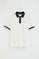 Gebroken witte polo met contrasterende details en geborduurd Rigby Go-logo