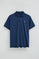 Polo azul índigo de corte regular en tejido de camiseta con bordado Rigby Go