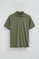 Polo verde de corte regular en tejido de camiseta con bordado Rigby Go
