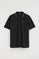 Polo negro de manga corta con parche Polo Club
