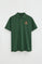 Polo verde botella de corte regular con parche náutico Polo Club
