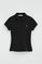Polo negro de manga corta con corte slim y bordado Rigby Go