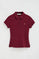 Polo grená de manga curta com corte slim e logo bordado Rigby Go