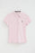 Polo rosa de manga corta con corte slim y bordado Rigby Go
