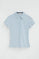 Polo azul claro de manga corta con corte slim y bordado Rigby Go