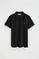 Zwarte polo met regular fit en geborduurd Rigby Go-logo