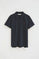 Marineblauwe polo met regular fit en geborduurd Rigby Go-logo