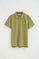 Polo vert feuille à coupe regular avec broderie Rigby Go