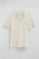Polo cotolino color crudo de cuello sin botones con bordado Rigby Go