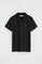 Polo nera in tessuto jersey con ricamo Rigby Go