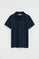 Polo blu marino in tessuto jersey con ricamo Rigby Go