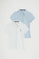 Pack mujer de dos polos en azul claro y blanco de manga corta con corte slim y bordado Rigby Go