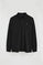 Polo noir à manches longues, coupe regular et broderie Rigby go