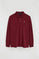 Polo grenat à manches longues, coupe regular et broderie Rigby go