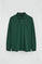 Polo vert bouteille à manches longues, coupe regular, avec broderie Rigby Go