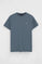 Camiseta azul denim de manga corta y bordado Rigby Go