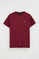 Camiseta granate de manga corta y bordado Rigby Go