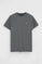 Camiseta color asfalto de manga corta y bordado Rigby Go