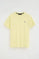 Camiseta amarillo claro de manga corta y bordado Rigby Go