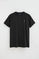 Camiseta negra de manga corta con logo engomado Rigby Go