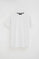 Wit T-shirt met korte mouwen en rubberen Rigby Go-logo