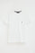 Camiseta blanca con bolsillo y logo Rigby Go