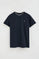 Navy-blue pique T-shirt with Rigby Go logo