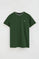 Bottle-green pique T-shirt with Rigby Go logo