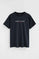 Navy-blue short-sleeve T-shirt with Established 2012 Polo Club embroidery