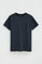 Camiseta azul marino de cuello redondo con parche Polo Club